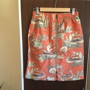 Sandpiper and Shells zip skirt LL Bean Signature